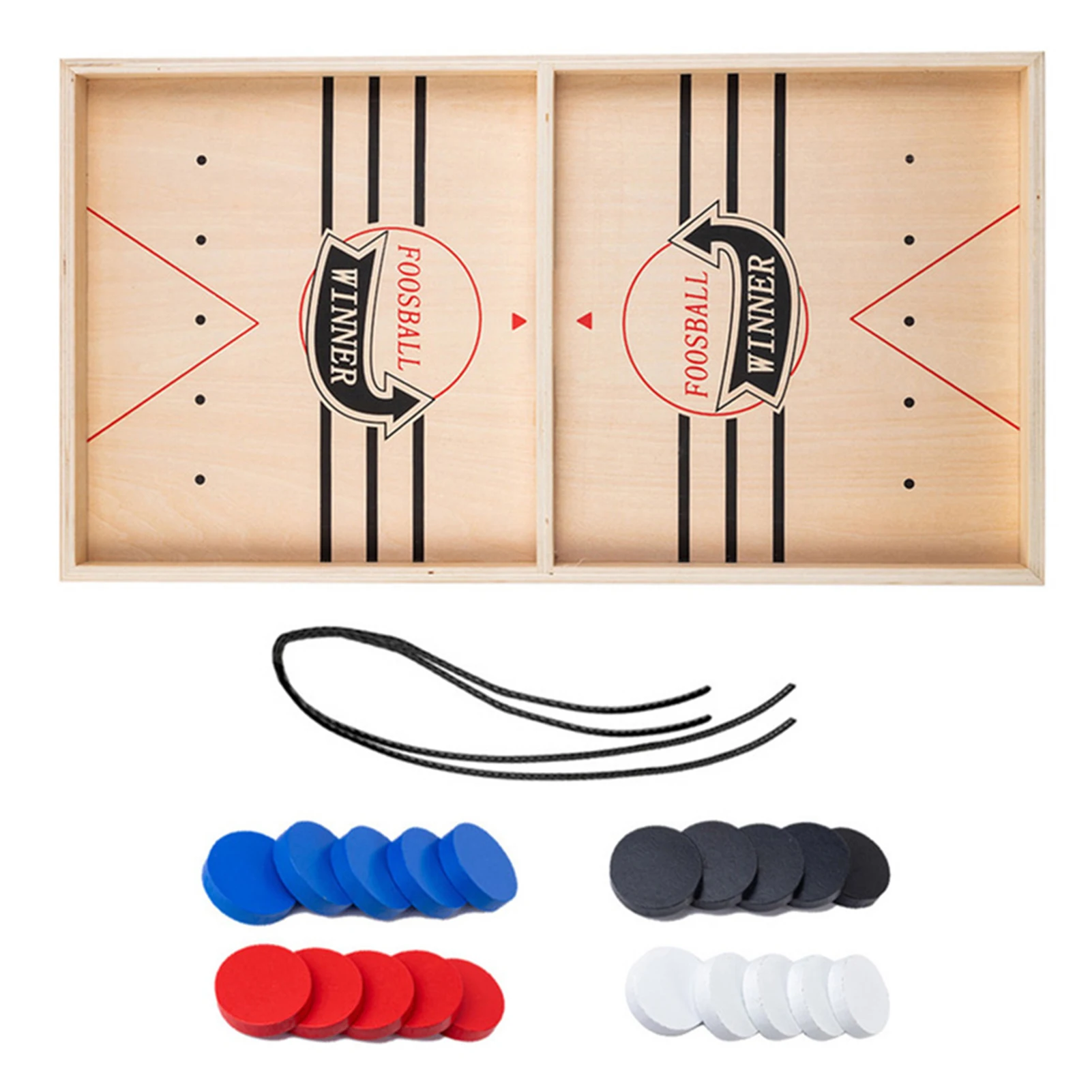 Slingshot Hockey Game Wooden Fast Slingpuck Board Game Desktop Battle Chess Toy Portable Paced Sling Puck Sports Toy For