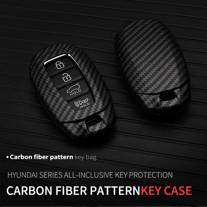 

ABS Carbon Fiber Car Key Bag for Hyundai X3 AFESTA IX25 Elantra MISTRA Sonata Car Remote Control Shell Accessories