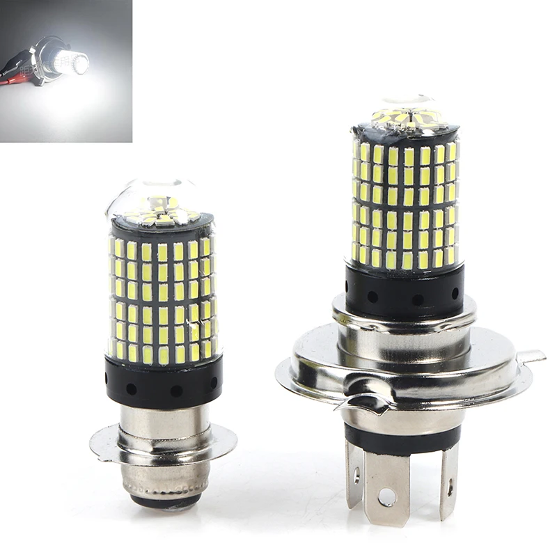 

Motorcycle Headlight LED H4 H6 Bulbs Hi Lo beam 144SMD Moto LED Motorbike Lamp led lights for motorcycle