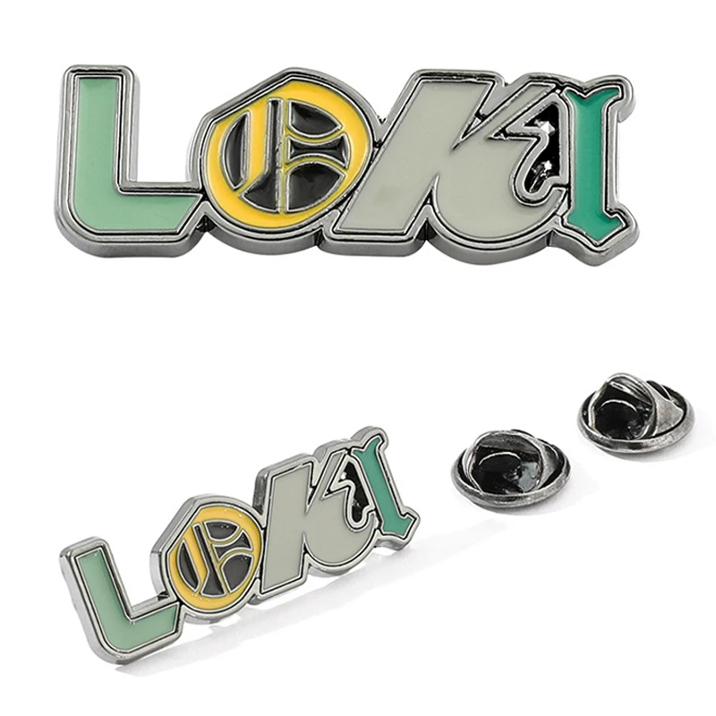 

Movie Superhero Loki Cosplay Badge Unisex Student Backpack Alloy Brooch Prop Lapel Pin Jewelry Gifts Accessories