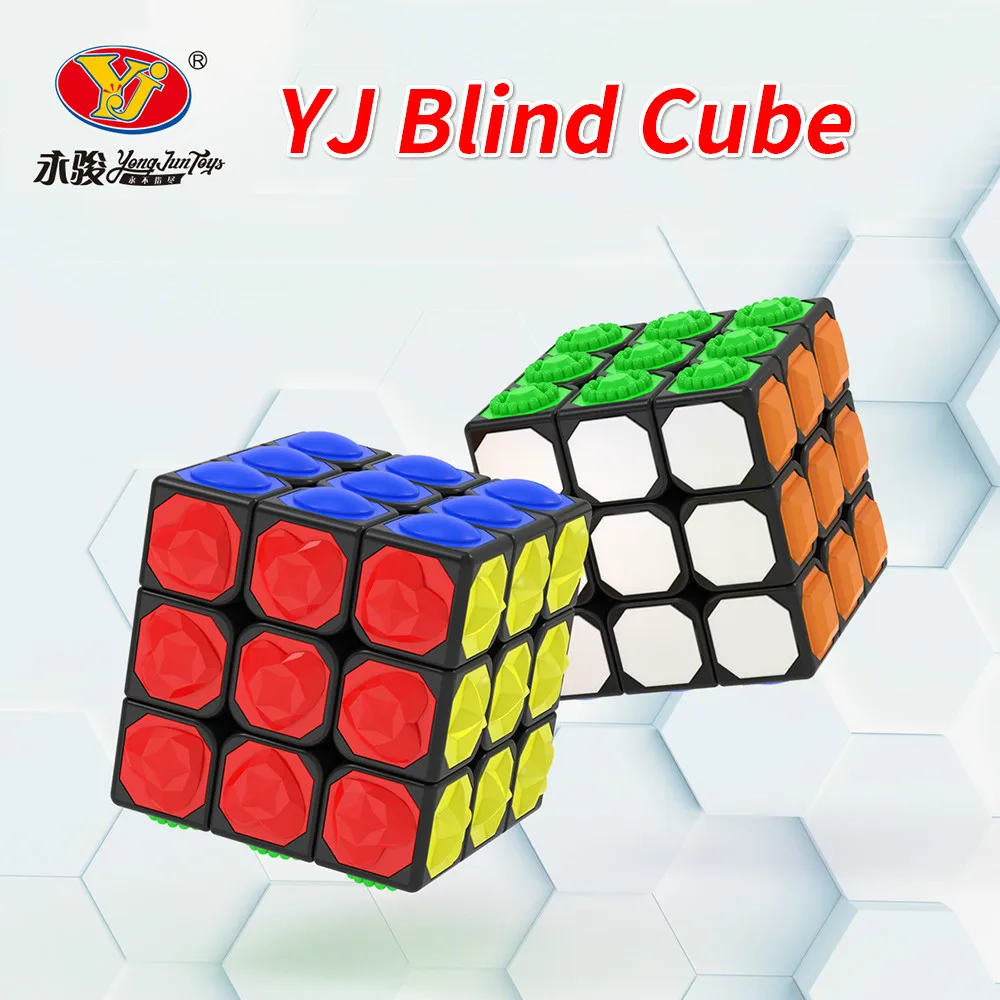 Yj-cubo mágico para niños, 3x3x3, Yj, cubo táctico ciego, 3x3x3, cubos de rompecabezas de 61mm, mágico, 3x3, Juguetes