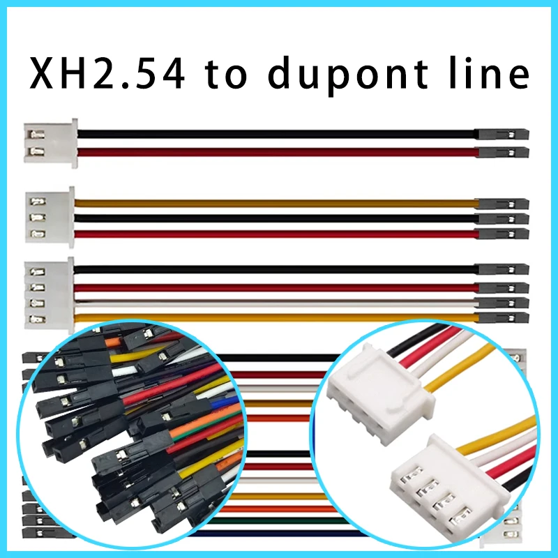 

5 шт. XH2.54/PH2.0/HY2.0/ZH1.5/MX1.25/SH1.0 для линейного кабеля Dupont 1P гнездо 2/3/4/5/6/P 20 см 26AWG 28AWG перемычка