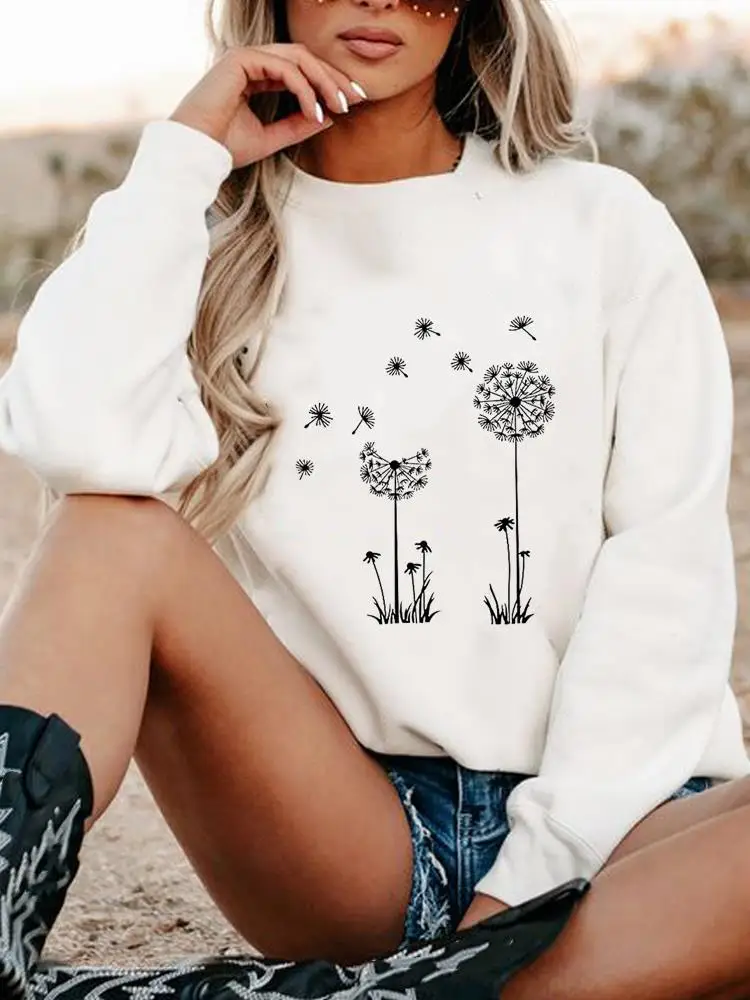 

Plant Trend Cute 90s Women Casual Fashion Autumn Spring Clothing Woman Female Graphic Pullovers Hoodies Print Sweatshirts
