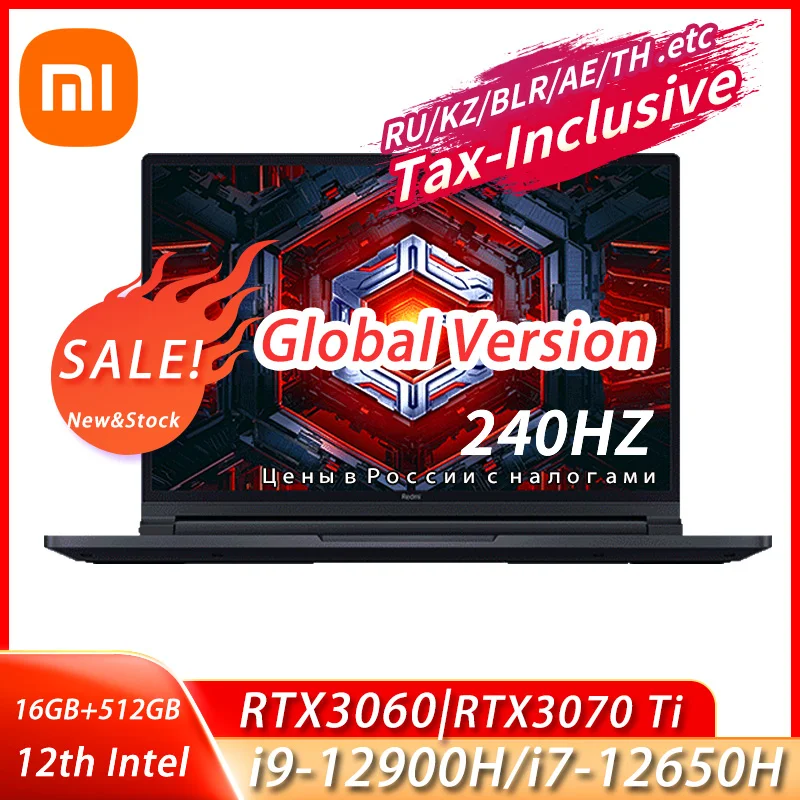 

Xiaomi Redmi G Pro Game Laptop 2022 12th Intel Core i9-12900H/i7-12650H RTX3060/RTX3070Ti GPU 16G+512G 2.5K 240Hz 16" Notebook