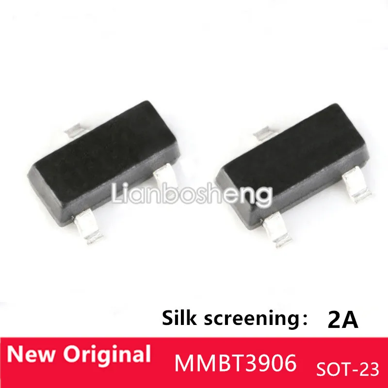 

100 шт MMBT3906 2A SOT-23 PNP Transistor-40V0.2A SMD транзистор