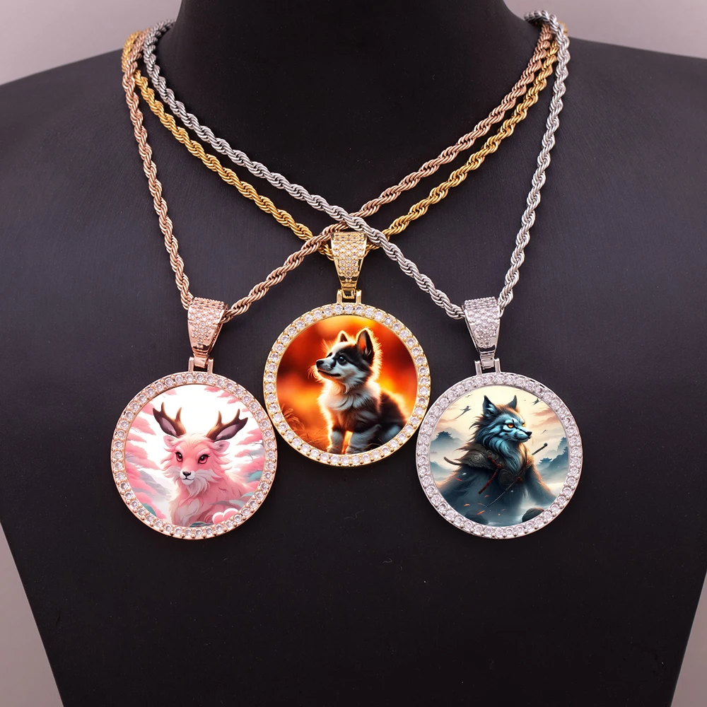 Украшения для рукоделия в стиле хип-хоп размером 35 мм с зеркальным покрытием из