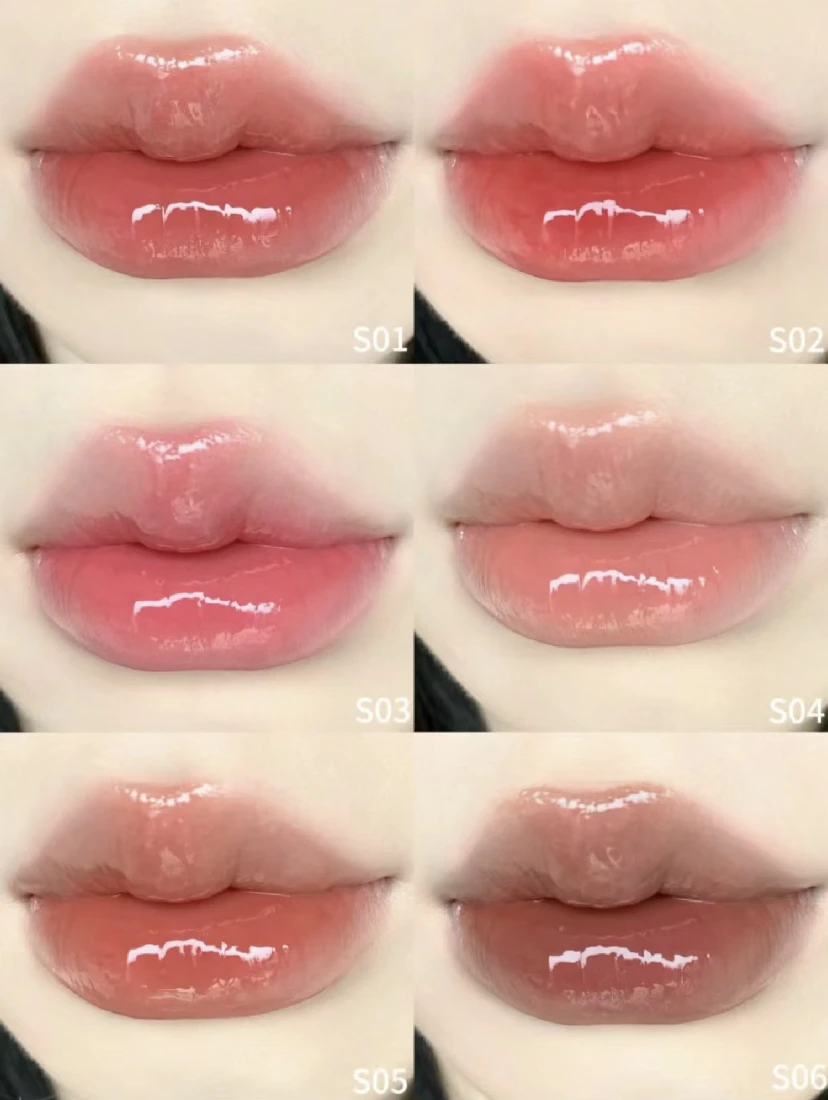 Розовая эссенция в форме медведя твердый блеск для губ увлажняющий зеркальный