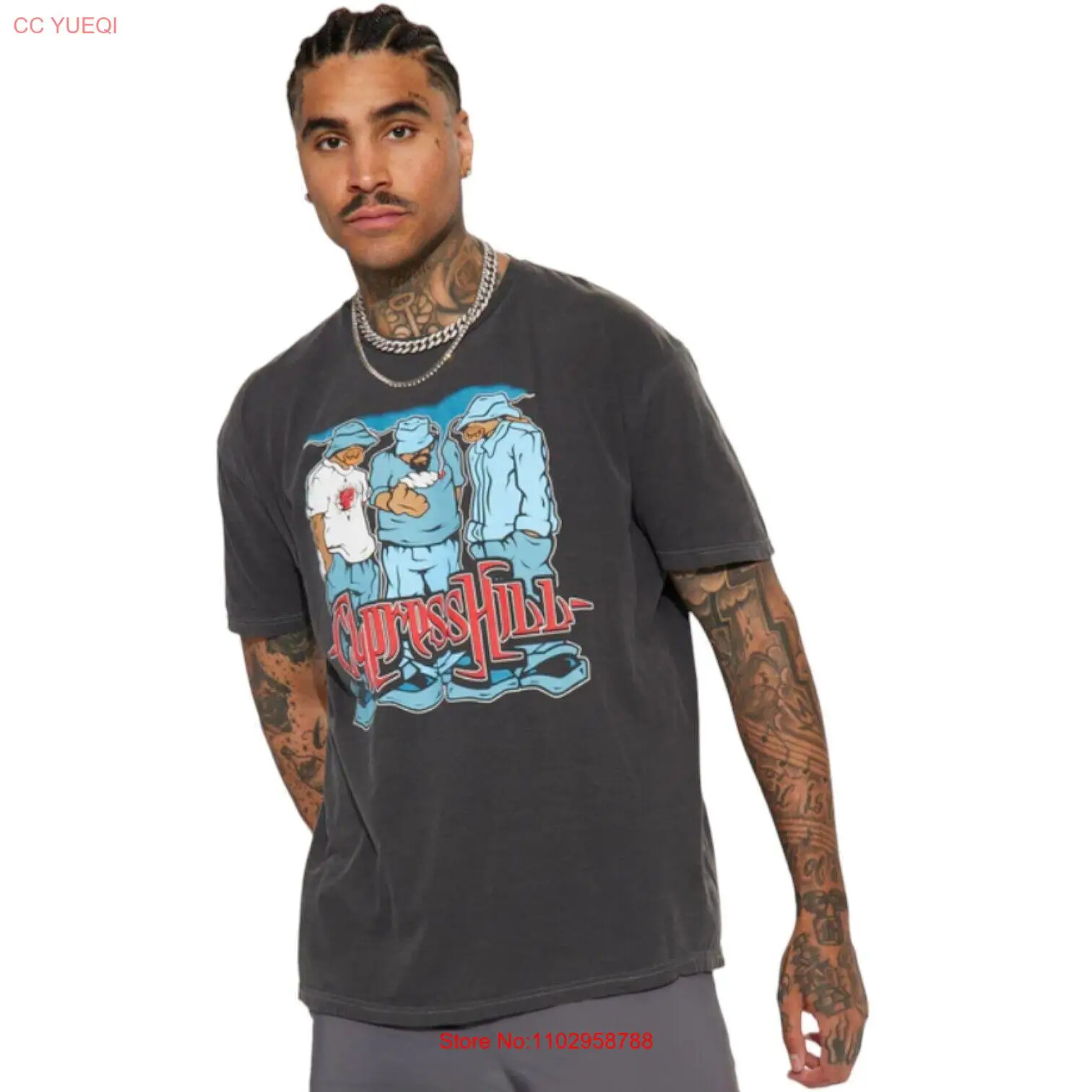 Футболка Cypress Hill Pass It с коротким рукавом черная мужская средний размер