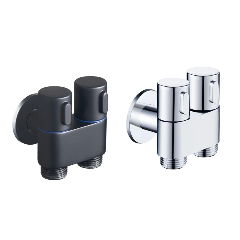 

3-Way Filling Angle Valve One into Two out Sink G1/2 Triangle Hot Cold Valve Drop Shipping