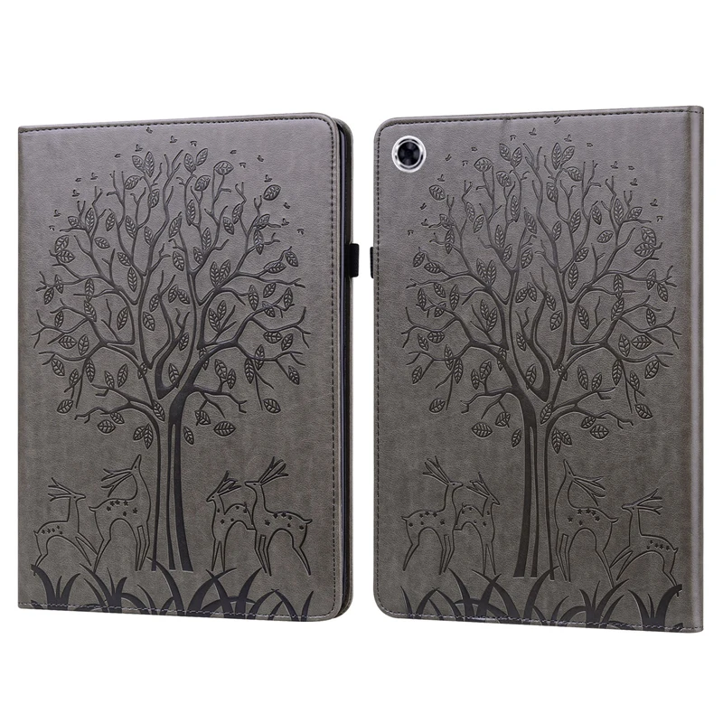 

Case For Samsung Galaxy Tab A8 10.5 inch 2021 SM-X200 SM-X205 Embossed Tree Deer Wallet Flip stand Tablet Cover