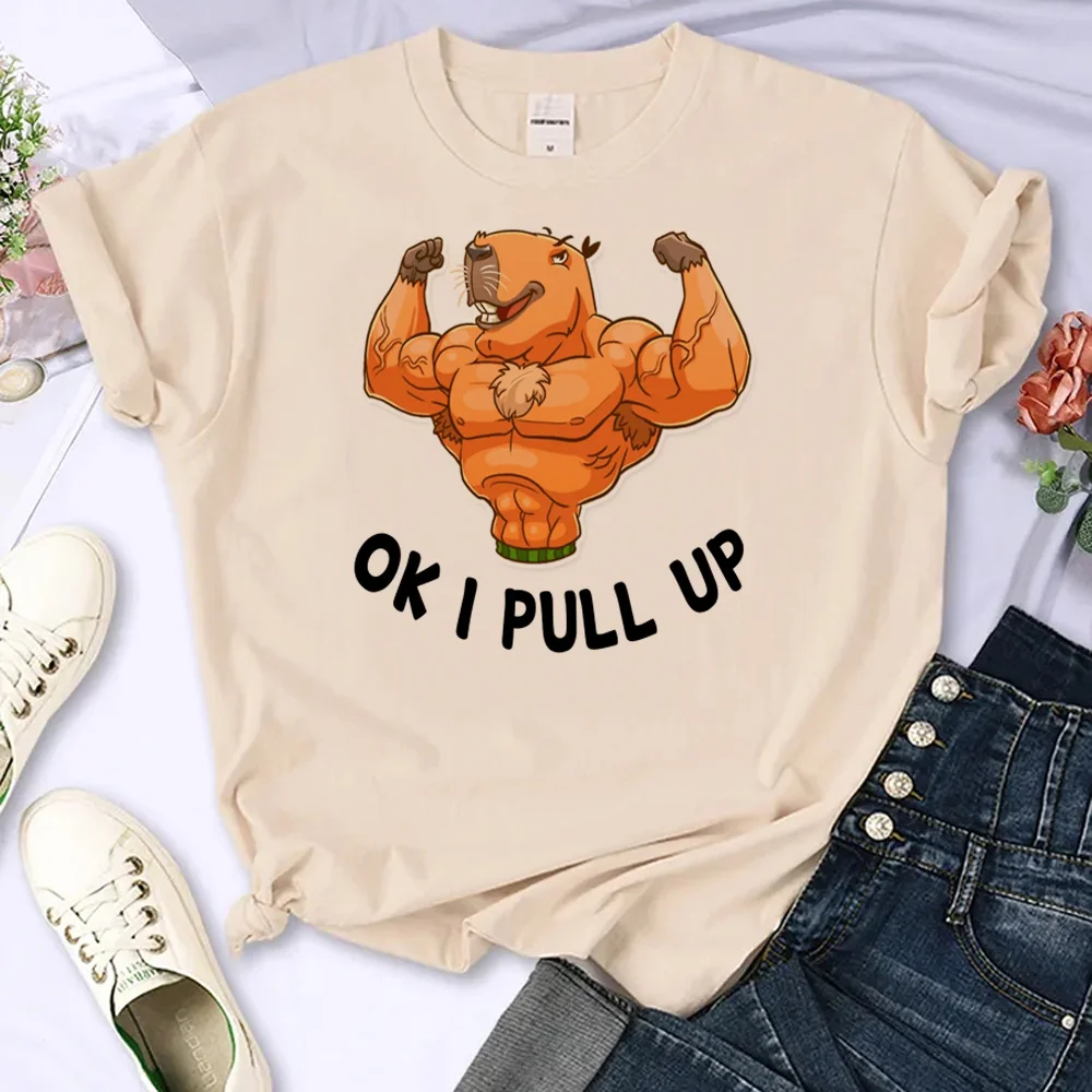 

Capybara tshirt women streetwear tshirt girl funny graphic harajuku clothing