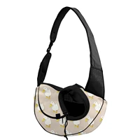 duck pattern pet carrier shoulder bag adjustable cute tote pouch outdoor travel safety dog cat front pocket belt bag