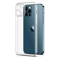 clear camera protection case for iphone 13 12 11 pro xs max xr x 7 8 plus straight edge soft tpu silicone back cover phone case