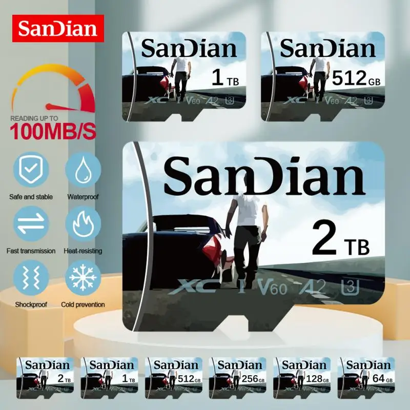 Флэш-карта памяти V30 128 ГБ Micro TF/SD класс 10