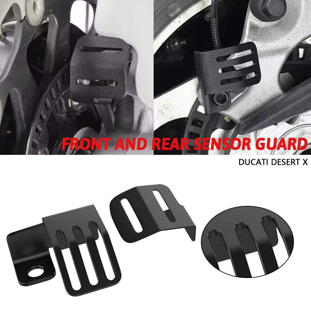 

Desert X Accessories Motorcycle ABS Sensor Guard Front Rear Protection Covers Aluminum Durable for Ducati DesertX 2022 2023