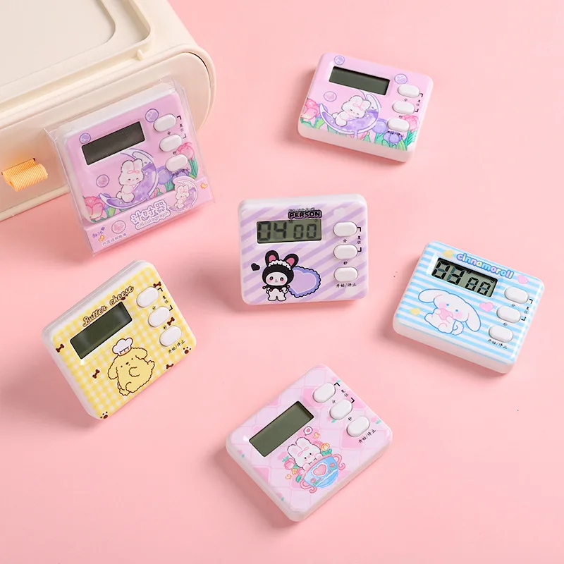 

Милый Sanrio аниме Pompompurin Kuromi часы милый мультяшный Коричный мой Мелодия портативность мини время напоминание подарки