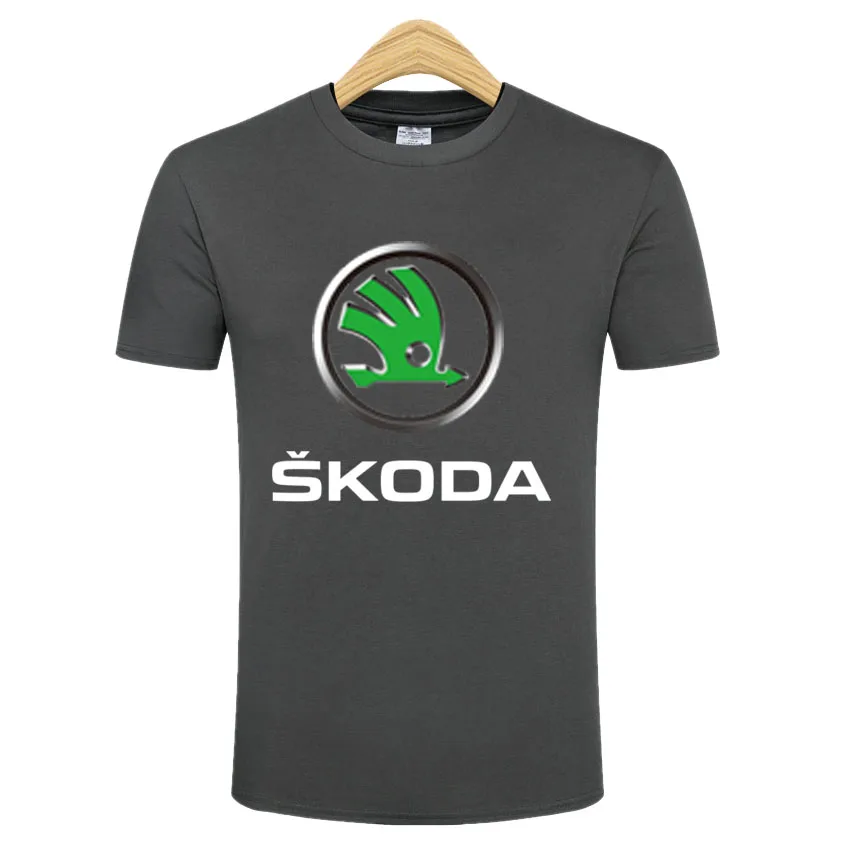 

2022 kreative design SKODA logo t-shirt einfarbig baumwolle T Shirt männer Neue Ankunft Stil Kurzarm Männer t-shirt