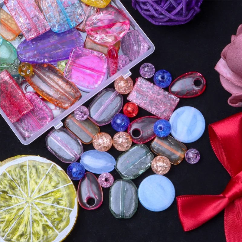 

40g Glass Beads For Jewelry Making Color Spacer Beads Crystal Murano Glass Beads For DIY Charms Bracelet Fashion Necklace