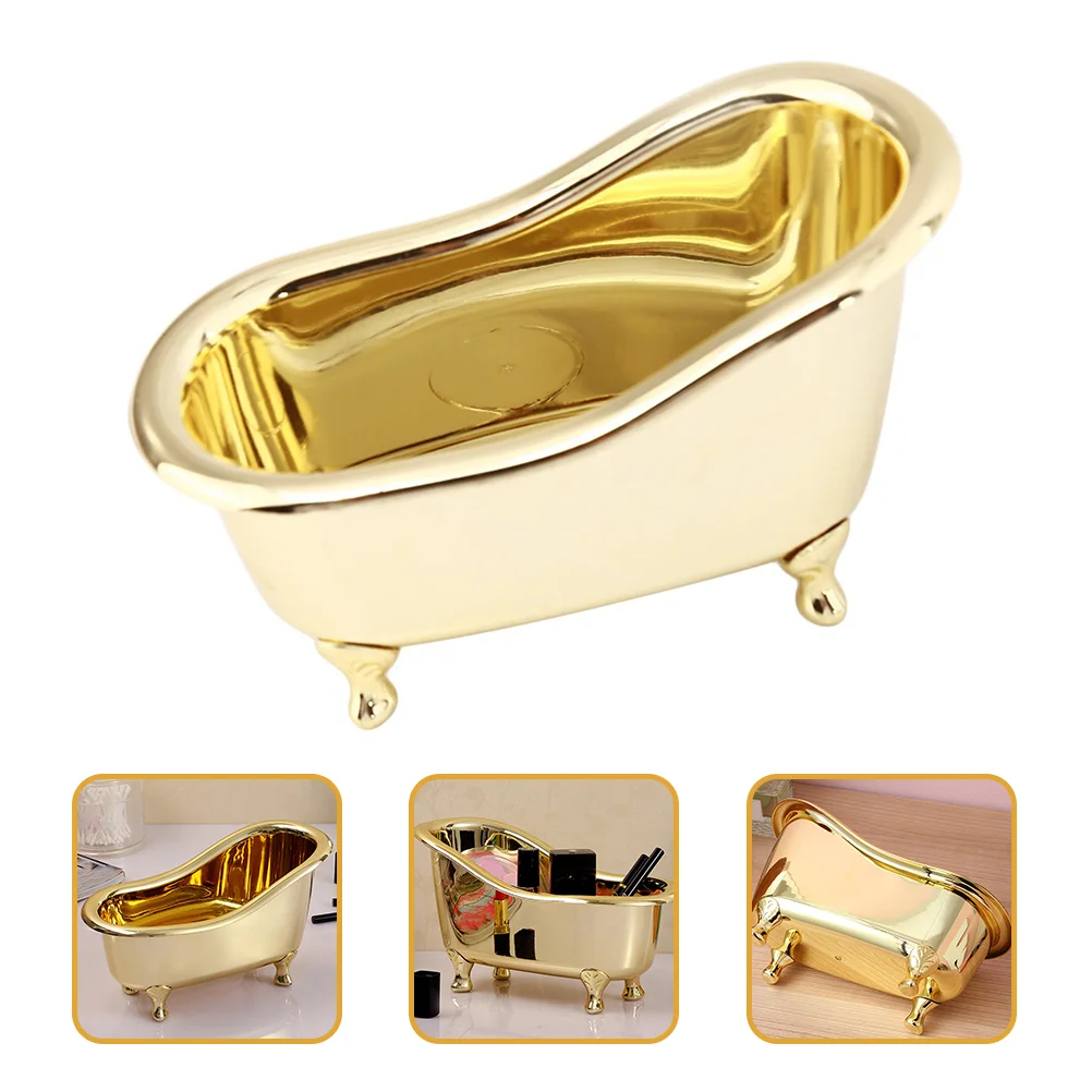 

Stationery Rack Cosmetics Storage Holder Bathtub Shaped Pen Lipstick Miniature Case