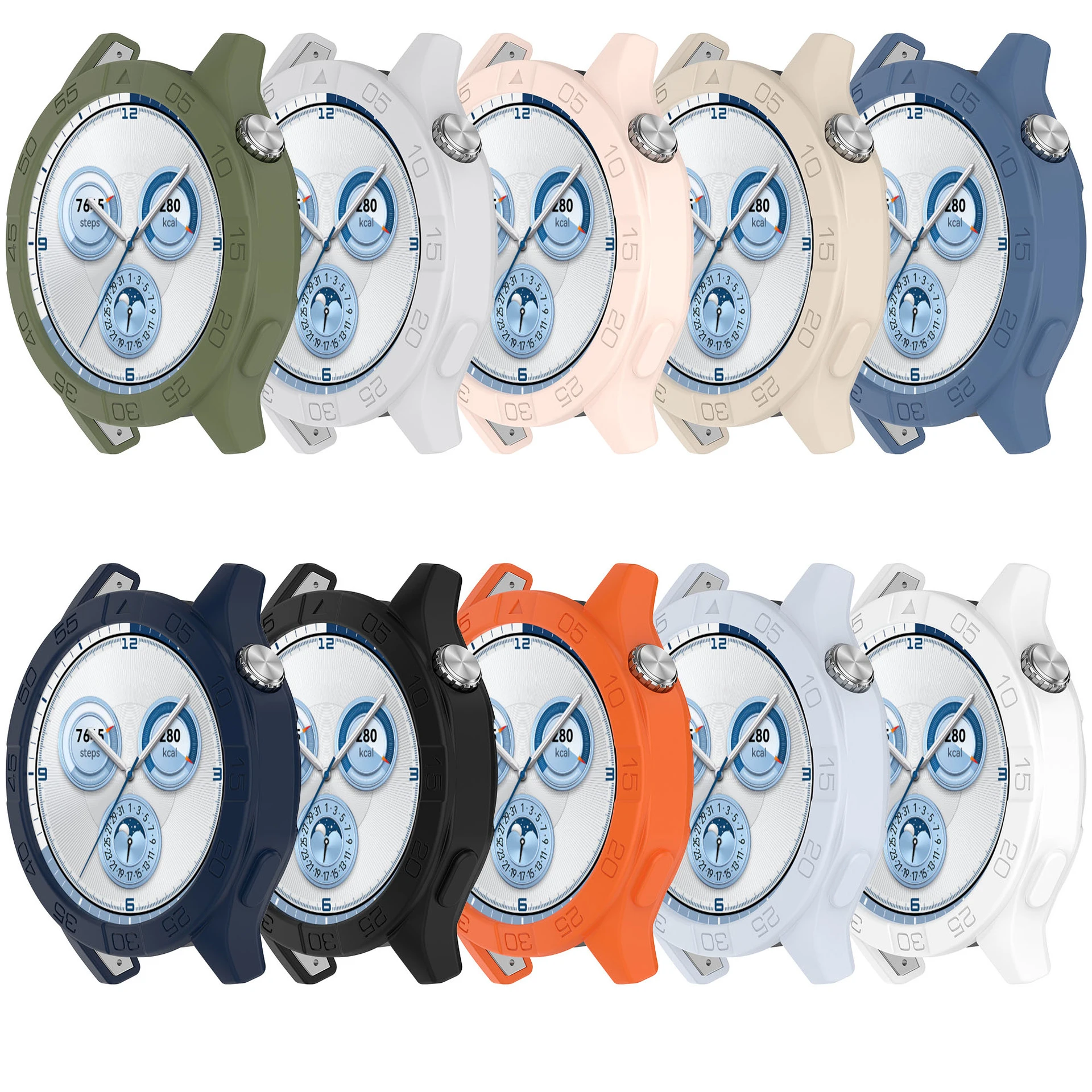 Silicone Soft Edge Shell Protector Frame Case For Huawei Watch GT 5/4 46mm GT5 Pro 42mm GT4 41mm Bumper Cover Smart Accessories