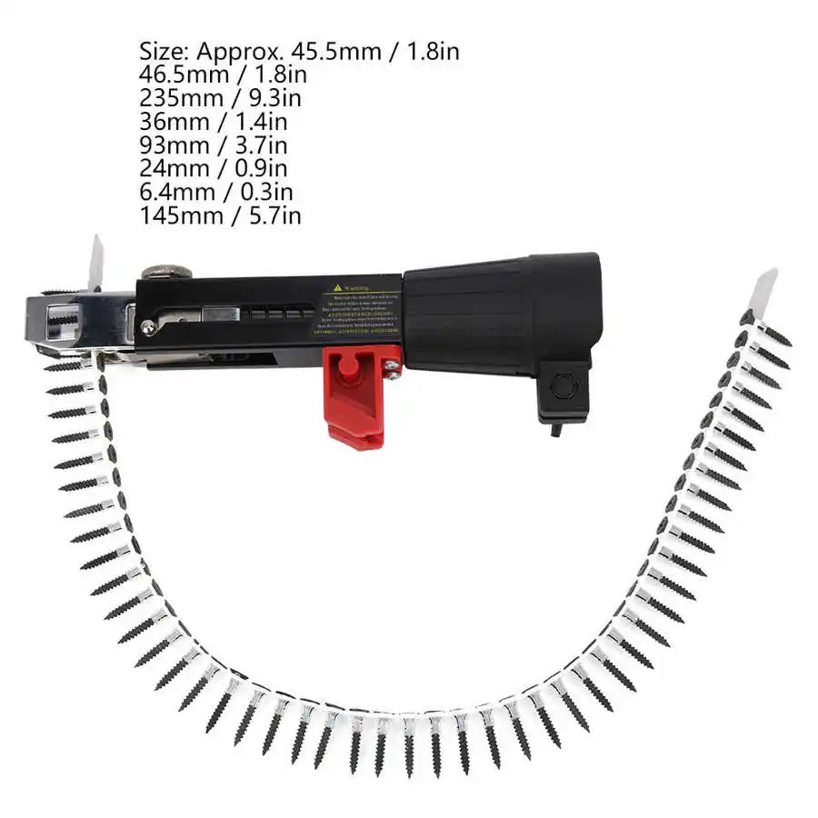 Automatic Chain Nail Electric Drill Screw Tightening Equipment Woodworking Tool Screw Adapter Power Drill Attachment