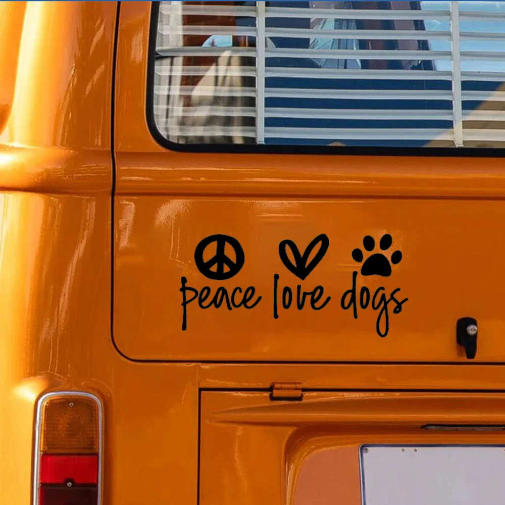Автомобильные водонепроницаемые виниловые наклейки с надписью Peace Love