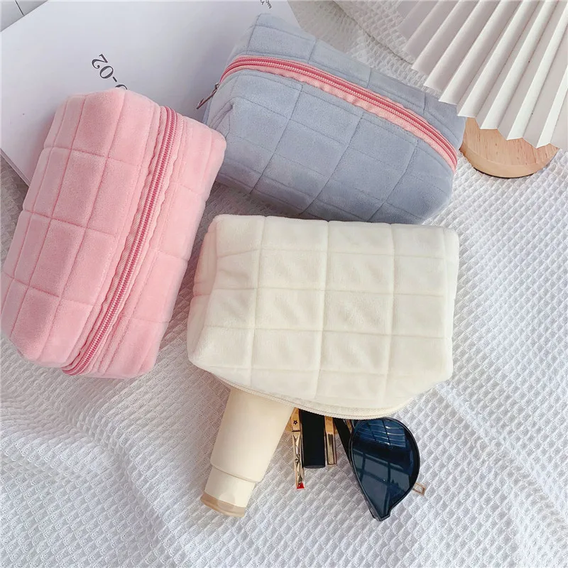 

Large Capacity Plush Cosmetic Storage Bag Women Makeup Organizer Handbag Stationery Bag Pencil Case Pencilcase Pen Box Supplies