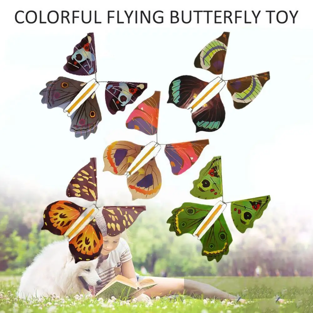

10pieces Flying In The Book Fairy Rubber Band Powered Magic Wind Gift Card Great Up Card Toy Birthday Wedding Sur L4c7
