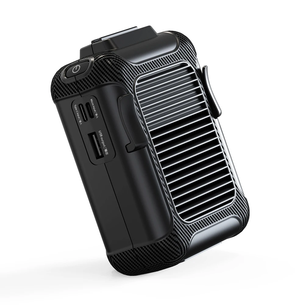 

Waist Fan Clip on Fan Personal Fan 6000mAh 3 Speeds Adjustable air outlet 5-19H Work Time for Hiking Camping Outdoor
