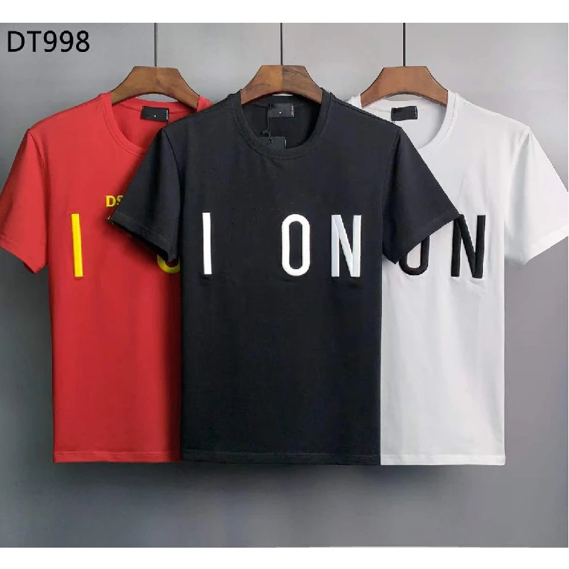 

Новинка, Стильная хлопковая летняя футболка для мужчин и женщин с вышивкой и буквенным принтом, стандартная футболка для мужчин, DT998 #