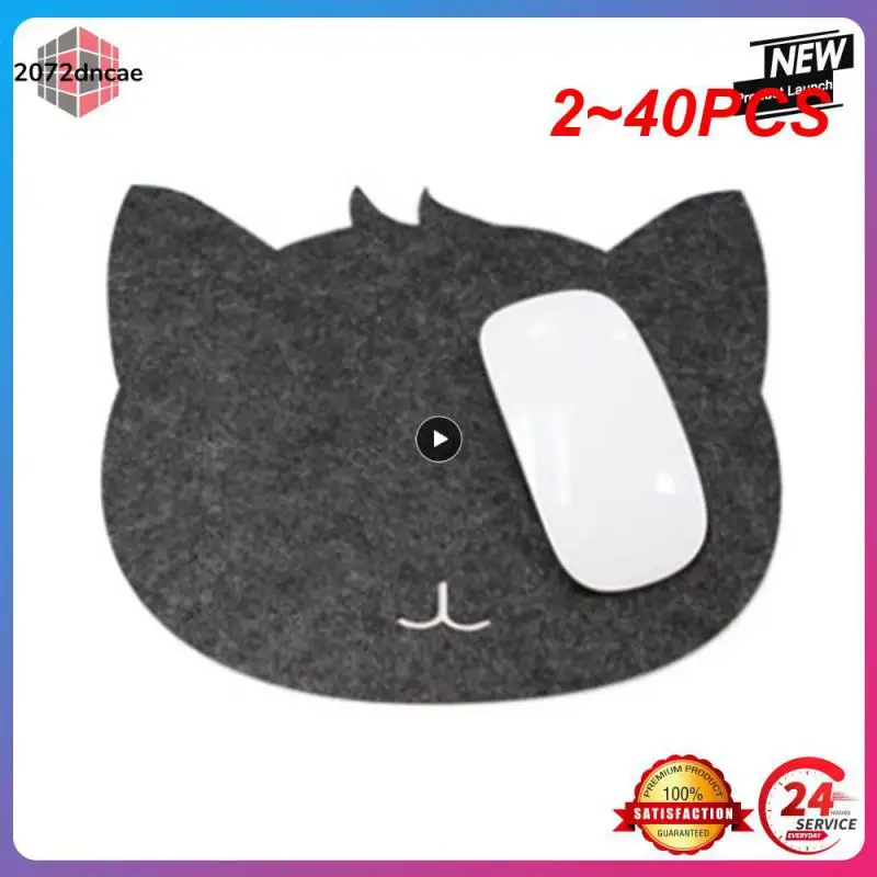 

2 ~ 40 шт. большой коврик для мыши, милый кот, войлочный коврик для мыши для ноутбука, игровой коврик для мыши для офиса, ПК, Противоскользящий коврик для мыши