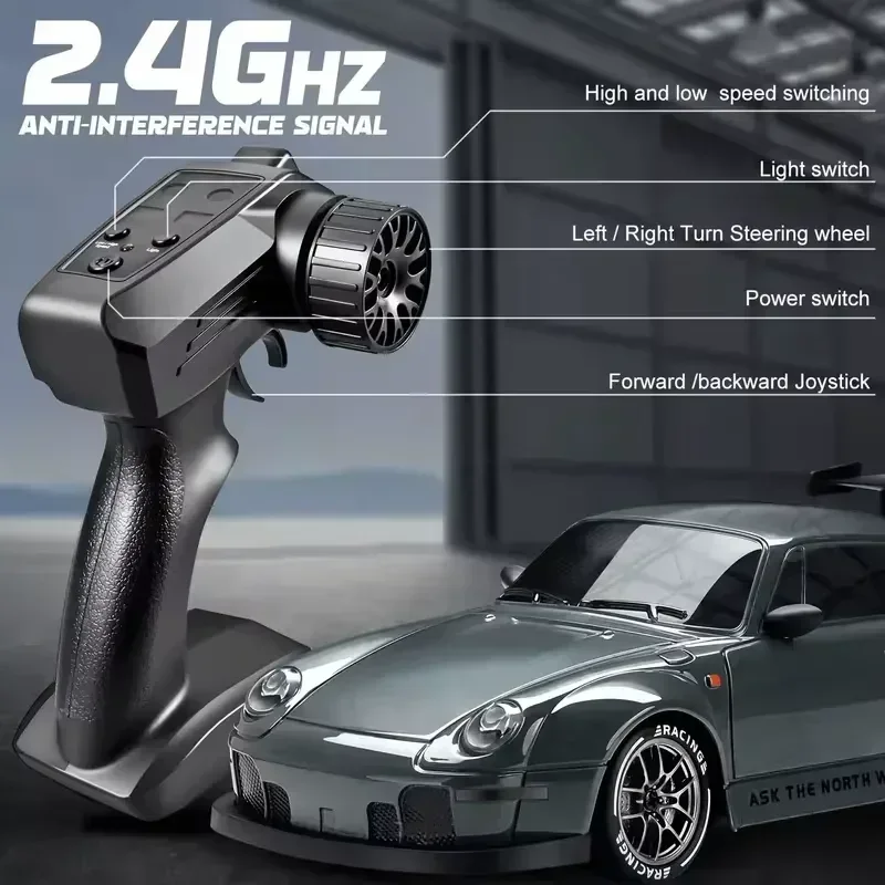 Фото 4WD RC Drift Car 1:24 2,4 ГГц, ограниченная серия - светодиодные фонари, трюковый дрифт, высокоскоростной гоночный автомобиль, игрушка для мальчика в подарок №4