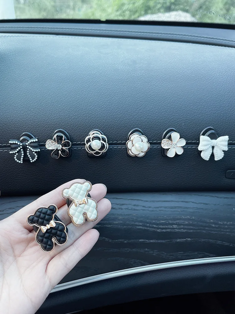 

Florets Car Hook Cartoon Cute Front Car Sticker Small Hook Seat Interior Creative Decoration Supplies