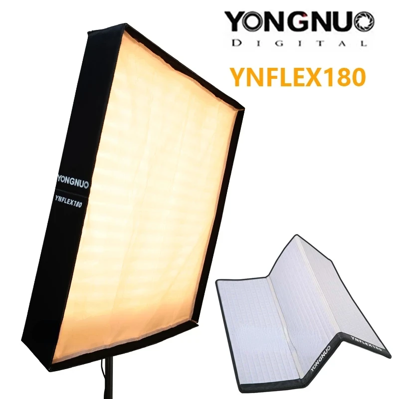 

YONGNUO YNFLEX180 180W 2500K-7000K Flexible LED Video Light Bi-Color APP Control W Honeycomb Grid Softbox 12 Scene Effect Mode
