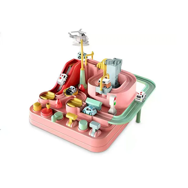 Гоночный Железнодорожный трек игрушки для детей Монтессори мальчиков и девочек