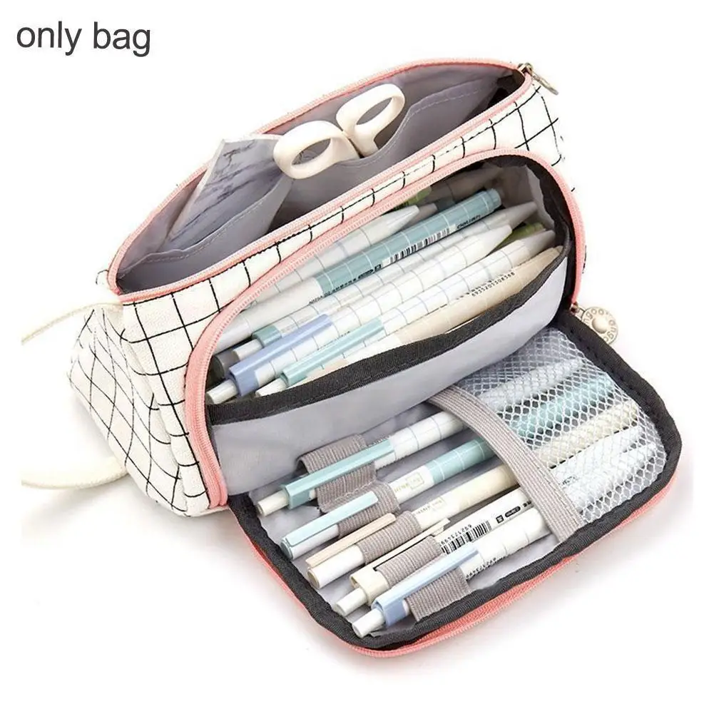 

Многослойный органайзер для ручек большой емкости, Прозрачный Простой карандаш, стационарный фотоальбом, чехол, Q5B1