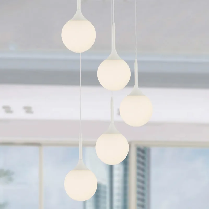 

Milk Globe Glass Shade Pendant Lights LOFT Lampada Led Lamp for Bar Restaurant Decorative Hanging Pendant Lamp Fixtures
