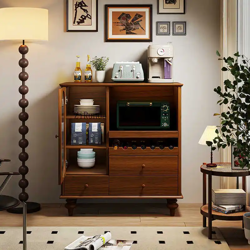 1 американский боковой шкаф шкафчик из цельного дерева антикварная кухня сервант