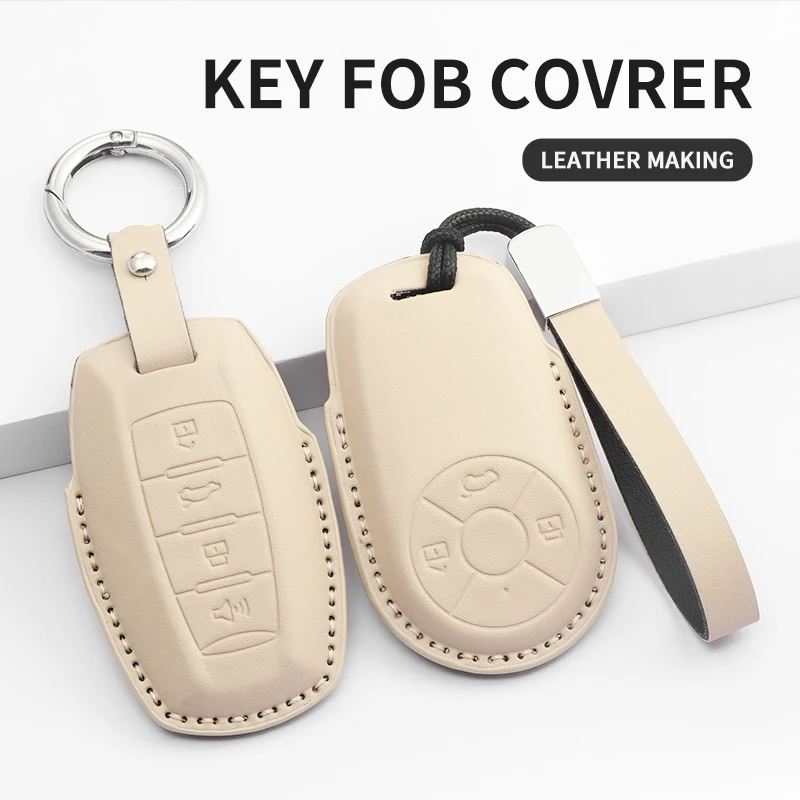 Car Key Case Cover Shell Bag for The GWM HAVAL H6 M6 ORA Good Cat White GT IQ RI Funky PU Keyless Auto Accessories