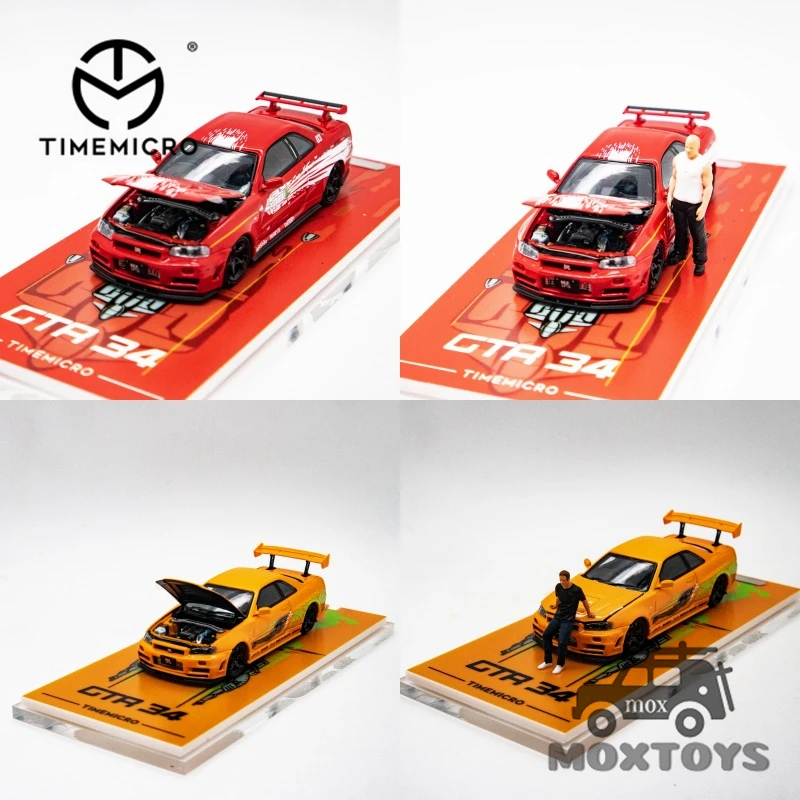 Литая под давлением модель автомобиля Time Micro 1:64 GTR34 Fast &amp Furious Limited 2000