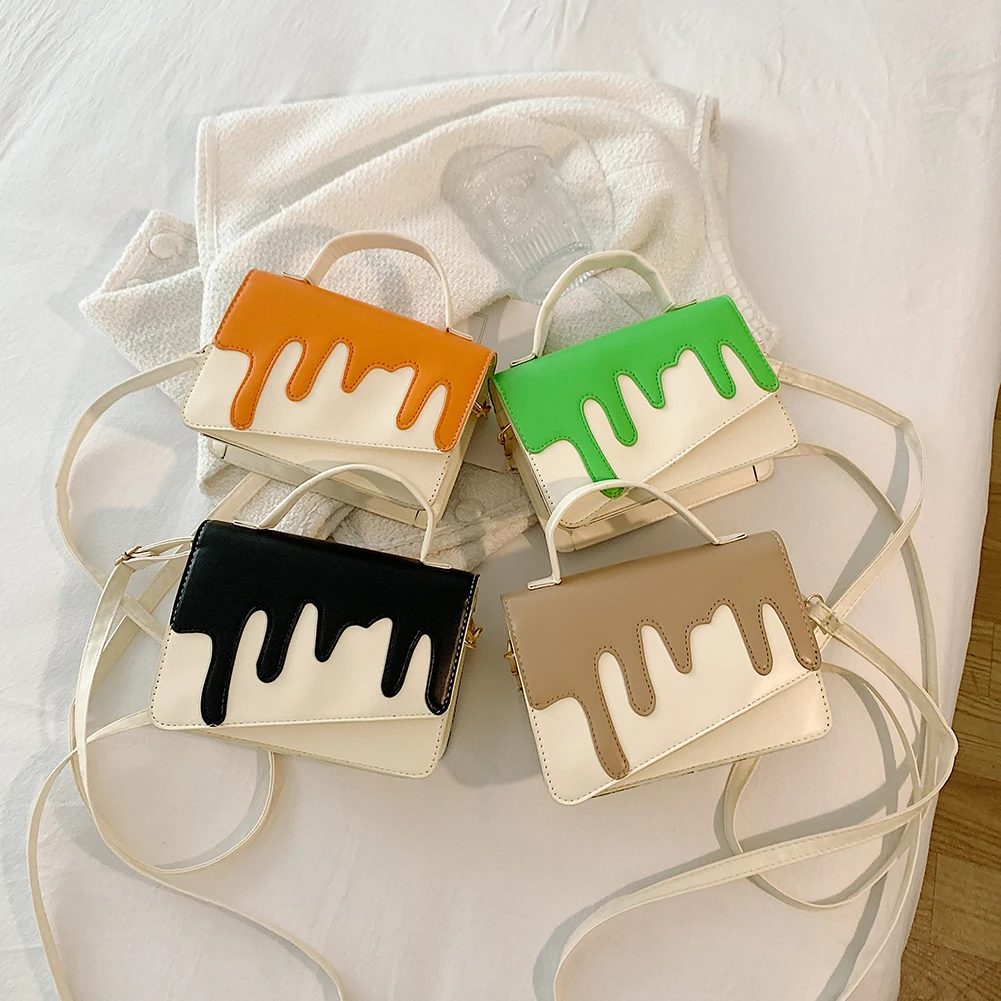 

Модные сумки в стиле ретро, женские сумки-мессенджеры контрастных цветов через плечо