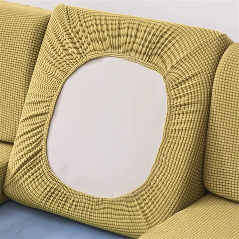 Чехол для диванной подушки, эластичный пыленепроницаемый серый чехол для подушки, защитный чехол для гостиной, защита мебели для домашних животных, детей
