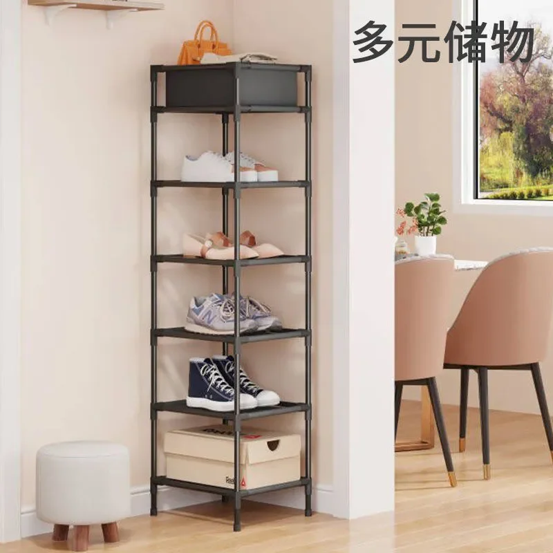 Simple Shoe Rack  Living Room Hallway Small Shoe Cabinet Space-saving Floor  Storage Shelf Household Dormitory Shoes Organizer