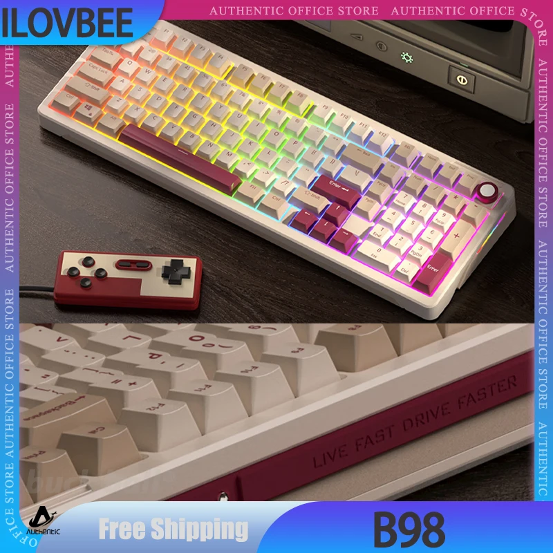 Клавиатура игровая Беспроводная ILOVBEE B98 3 режима USB/2 4G/Bluetooth