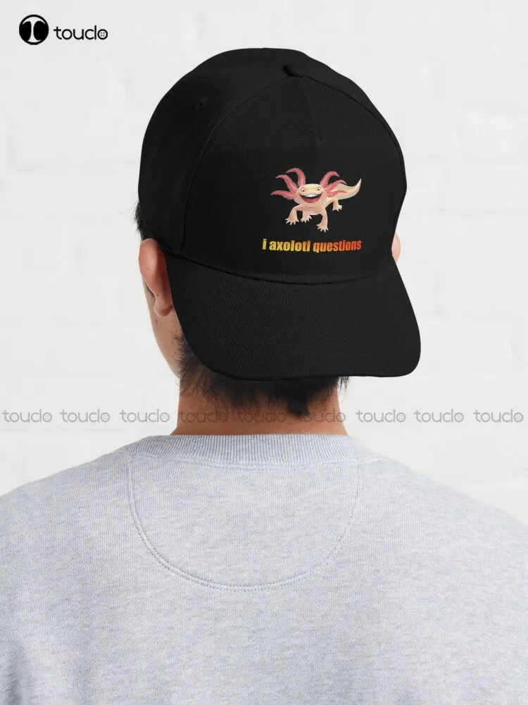 

I Axolotl Questions Relaxed Fit Baseball Cap Fashion Caps Summer Baseball Cap Hunting Camping Hiking Fishing Caps Harajuku Funny