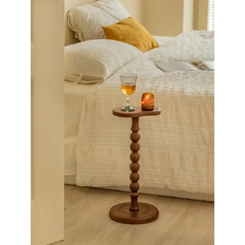 Домашний винтажный маленький кофейный столик из цельной древесины внешний с