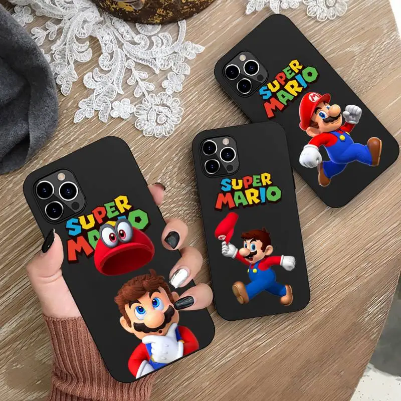 

Super Mario Bros Phone Case Silicone Soft for iphone 13 12 11 Pro Mini XS MAX 8 7 Plus X 2020 XR cover