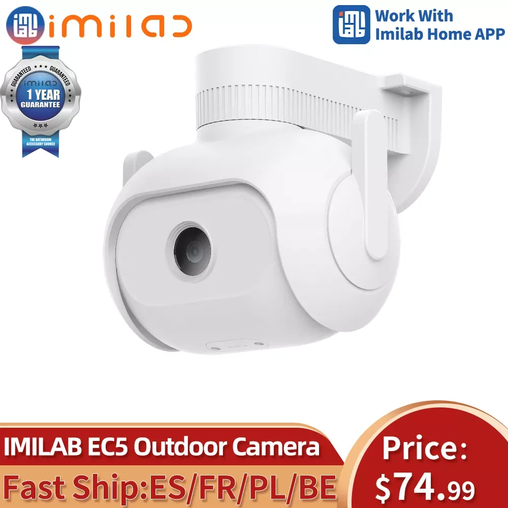 

IMILAB EC5 Floodlight Camera Outdoor Wifi Mi Home Security Video Surveillance Cam IP 2K Color Night Vision Human Tracking Webcam