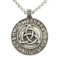 trinity symbol norse runes amulet vintage jewelry viking pendant necklace dropshipping