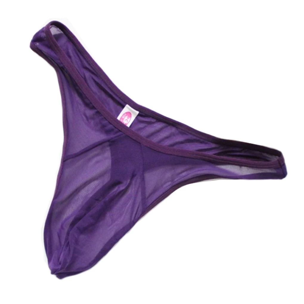 

Мужские трусы стринги из сетчатой ткани, черные дышащие стринги, Прозрачное нижнее белье для мужчин, гей-белье,